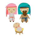 Load image into Gallery viewer, Mary Joseph and baby Jesus cookie cutter set
