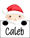 Load image into Gallery viewer, Christmas Character Name Plaques approx 3.5" wide and 4" tall
